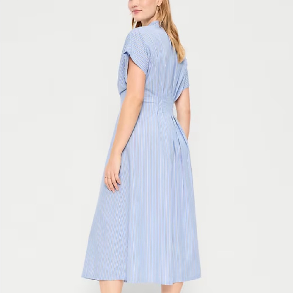 NEW! Striped Midi Shirt Dress | Old Navy | Women’s size medium | NWT - Picture 5 of 6